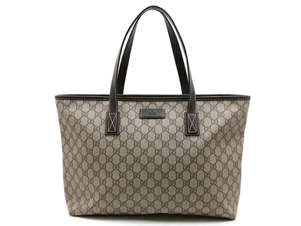 Gucci bag tote canvas calfskin